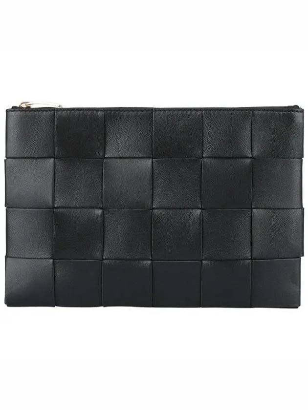 Intrecciato Cassette Clutch Bag Black - BOTTEGA VENETA - BALAAN 2