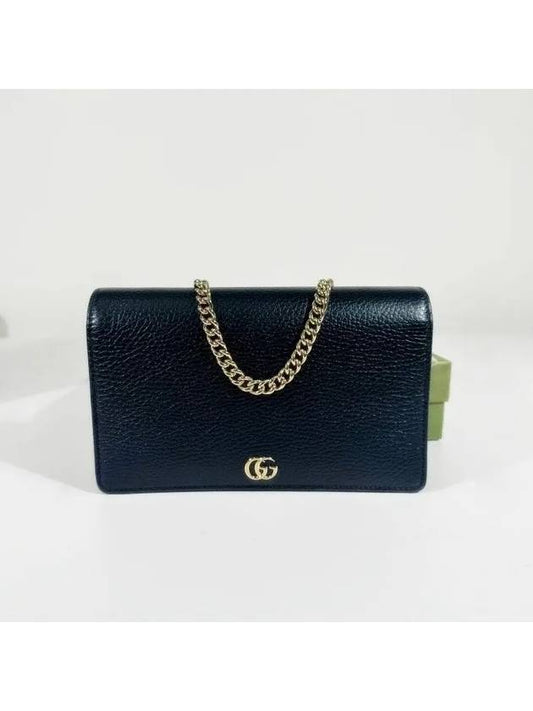 Women's GG Marmont Chain Cross Bag Black - GUCCI - BALAAN 2