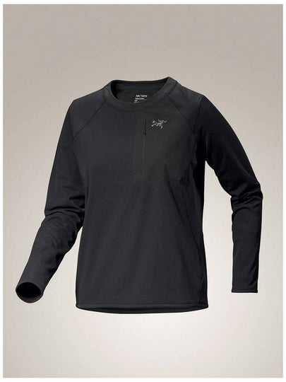 Delta Logo Crew Neck Long Sleeve T-Shirt Black - ARC'TERYX - BALAAN 2