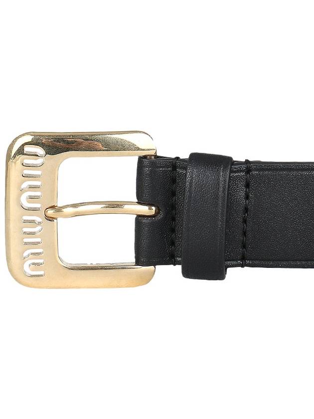 Nappa Leather Belt Black - MIU MIU - BALAAN 6