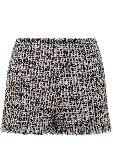 Women's Fringed Boucle Shorts - SELF PORTRAIT - BALAAN 1