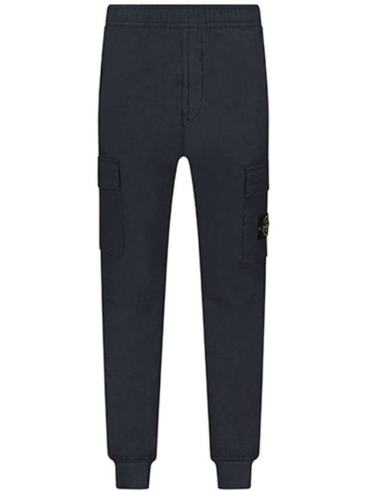 Stretch Cotton Tela Paracadute Cargo Straight Pants Navy Blue - STONE ISLAND - BALAAN 2