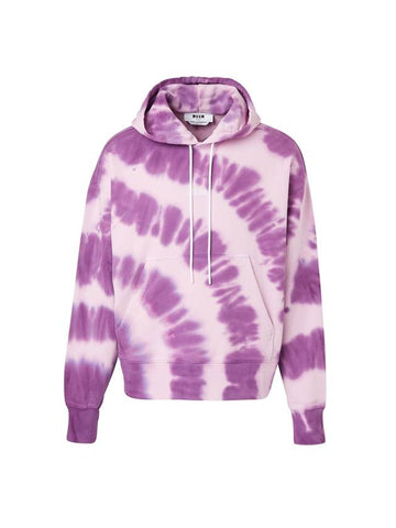 logo tie-dye hood lilac - MSGM - BALAAN 1