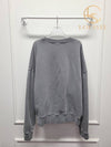 Used luxury goods Lewis It L Gray curved logo sweatshirt - PALM ANGELS - BALAAN 5