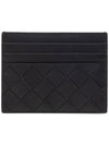 Intrecciato Leather Card Wallet Black - BOTTEGA VENETA - BALAAN 2