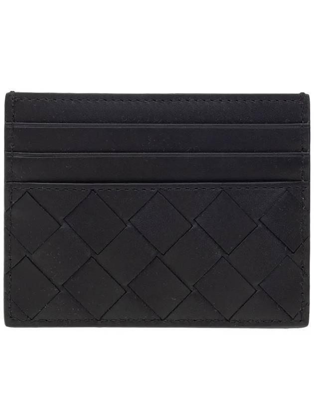 Intrecciato Leather Card Wallet Black - BOTTEGA VENETA - BALAAN 2