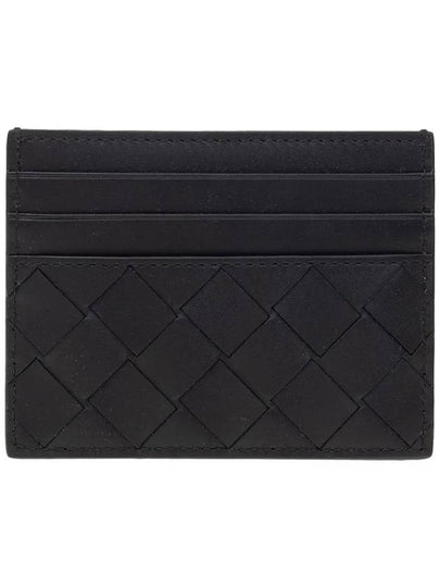 Intrecciato Leather Card Wallet Black - BOTTEGA VENETA - BALAAN 2