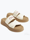 Mila Embroidered Logo Sandals White - CHLOE - BALAAN 2