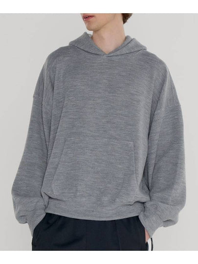 Draped Knit Hoodie Grey - INTERSECTION - BALAAN 2