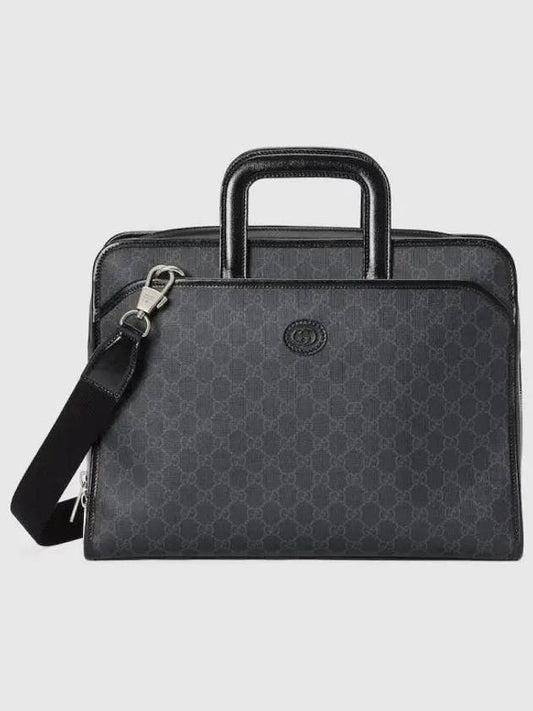 Interlocking G Briefcase Blue Supreme 70053192THF1000 - GUCCI - BALAAN 1