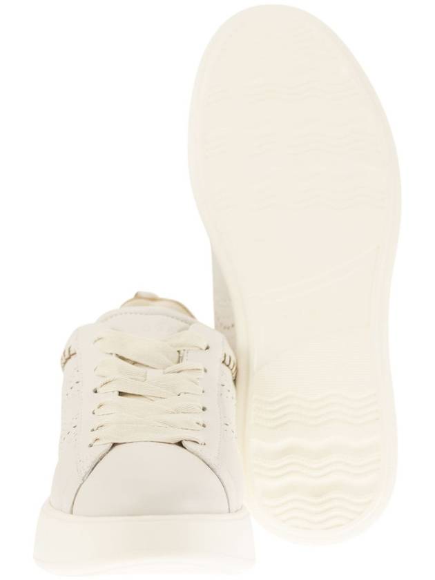 Rebel Leather Low-Top Sneakers Ivory - HOGAN - BALAAN 6