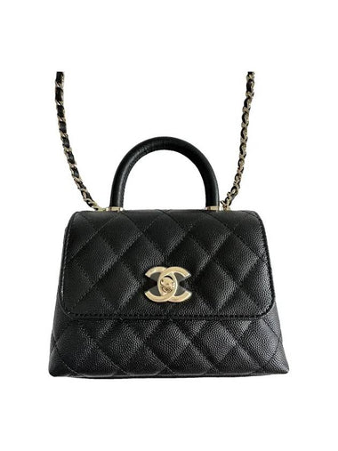 Mini Coco Handle WOC Gold Cross Baag Black - CHANEL - BALAAN 1