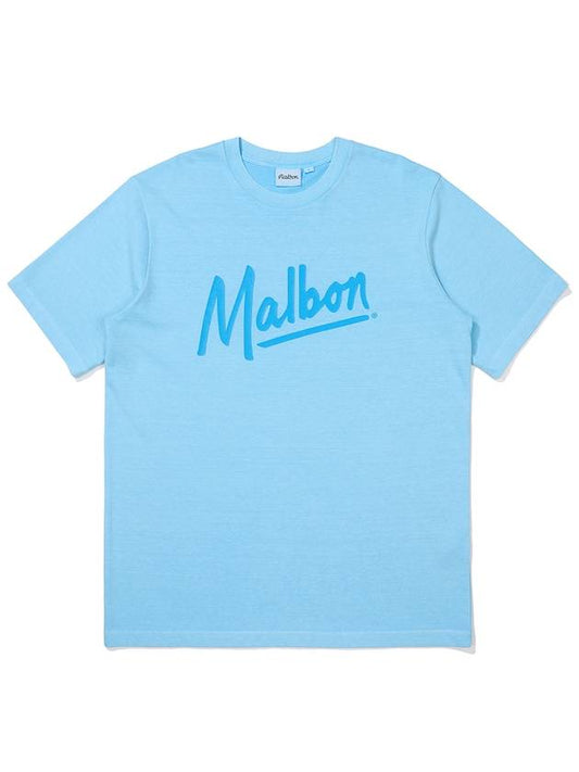 Tocotoco Pigment Round T-Shirt BLUE MAN M3321PRS41BLU - MALBON GOLF - BALAAN 2