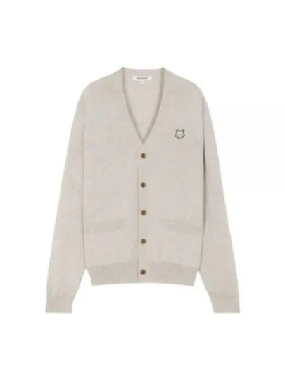 Bold Fox Head Patch Regular Cardigan Grey - MAISON KITSUNE - BALAAN 2