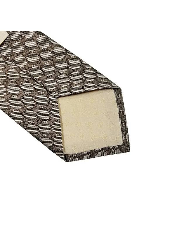 Monogram GG Logo Silk Tie Beige - GUCCI - BALAAN 7