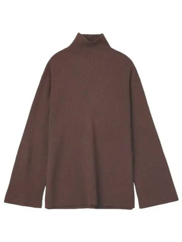 Merino rib roll neck knit hazelnut - STUDIO NICHOLSON - BALAAN 1