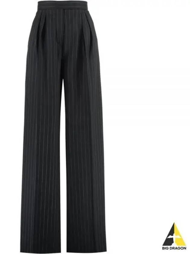Baba Wool Straight Pants Black - MAX MARA - BALAAN 2