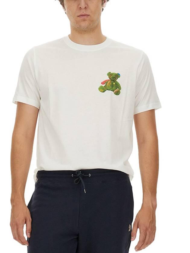 Teddy Bear Print Short Sleeve T-Shirt White - PAUL SMITH - BALAAN 5