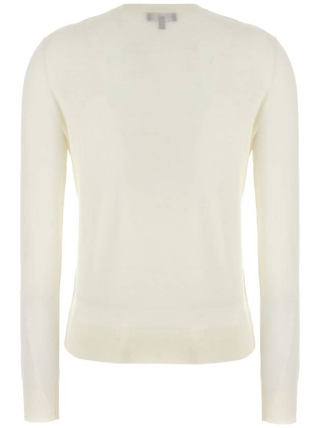 Regal Wool Crew Neck Knit Top New Ivory - THEORY - BALAAN 3