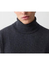 Le Logo Patch Cashmere Blend Turtleneck Knit Dark Gray - COLMAR - BALAAN 3