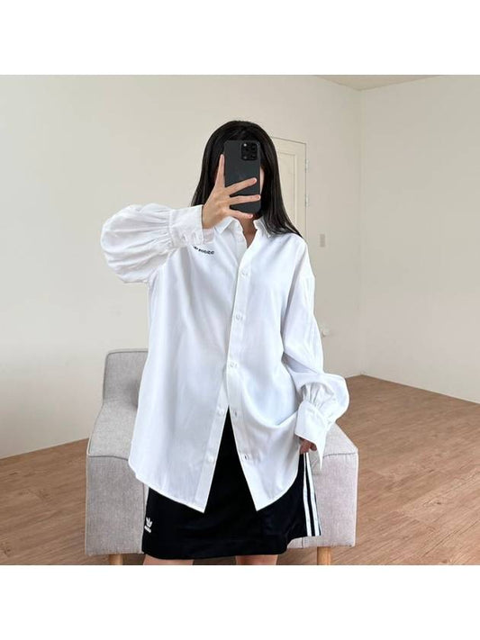 Oversized Shirt IR9790 White WOMENS - ADIDAS - BALAAN 2