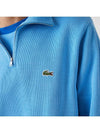 Half zipup cotton sweatshirt blue - LACOSTE - BALAAN 5