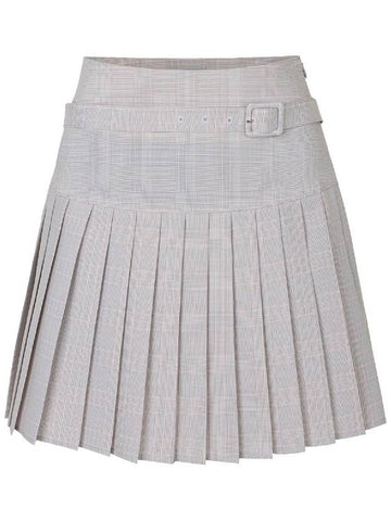 STACEY BELTED PLEATED SKIRTGrey Pink - PLAYBOO - BALAAN 1