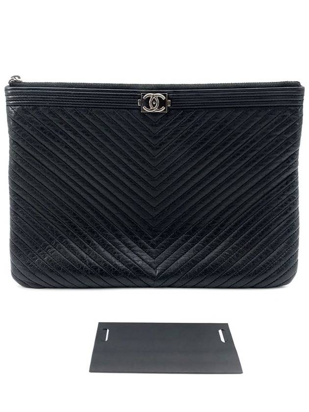 Calfskin Boy Clutch New Medium - CHANEL - BALAAN 1