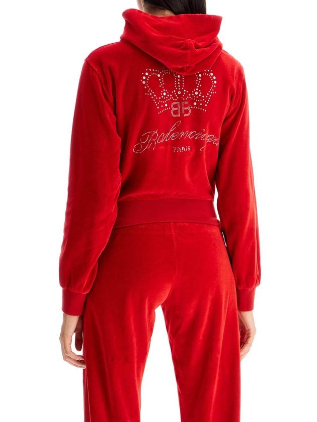 cropped velvet bb motel sweatshirt - BALENCIAGA - BALAAN 3