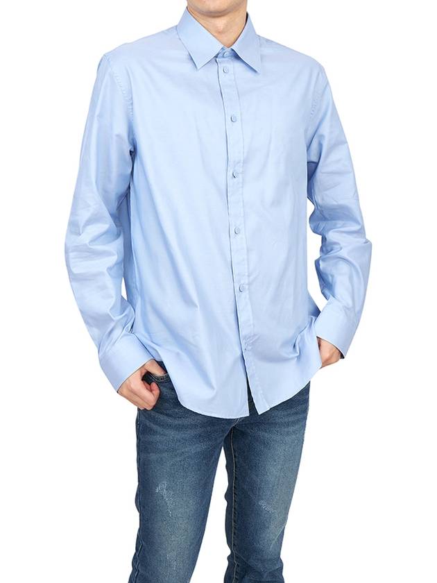 Men's Cotton Long Sleeve Shirt Blue - GUCCI - BALAAN 6