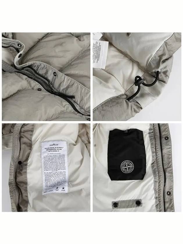 41419 Nylon Metal Econyl Hooded Down Jacket Grey - STONE ISLAND - BALAAN 8