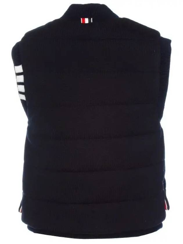 Fine Merino And Jersey Padding Reversible Vest Navy - THOM BROWNE - BALAAN 5