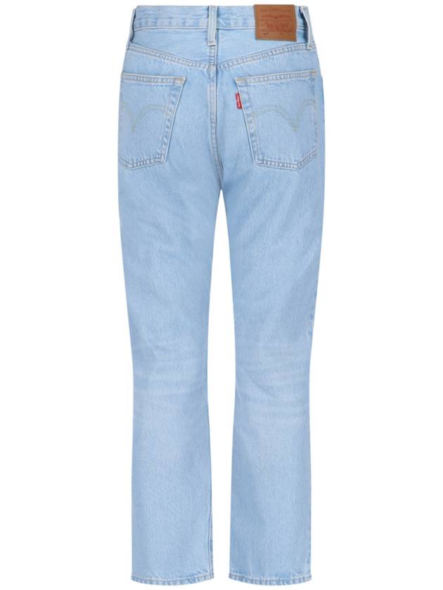 Women's Cropped Denim Jeans Blue - LEVI'S - BALAAN 3