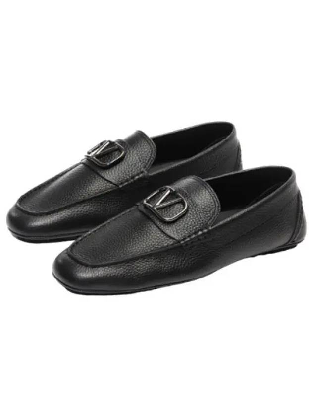 V logo driving shoes men s loafers - VALENTINO - BALAAN 1