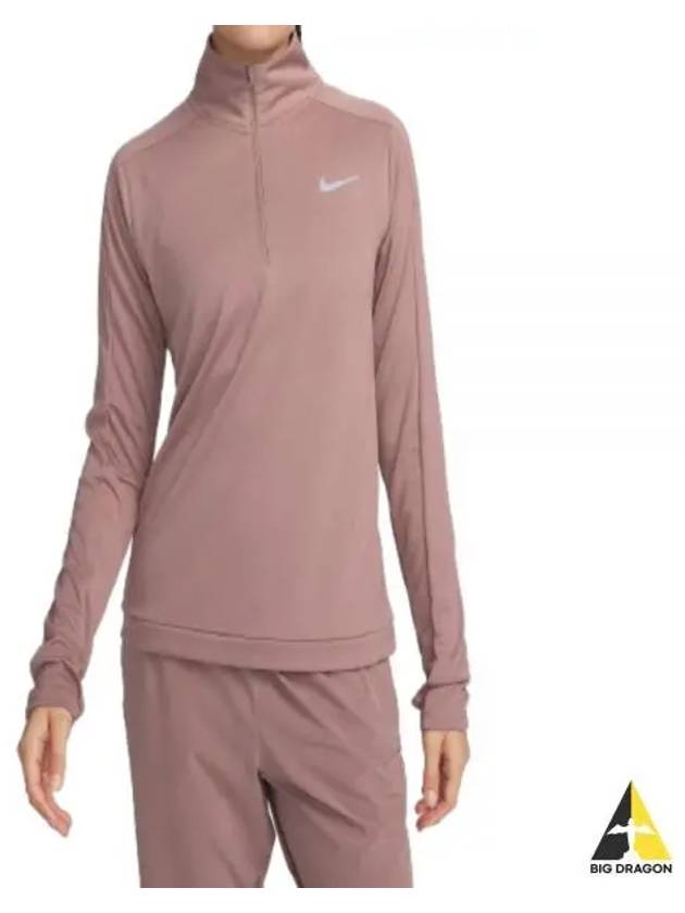 Women's Dri-Fit Pacer Half Zip Sweatshirt Pink - NIKE - BALAAN 2