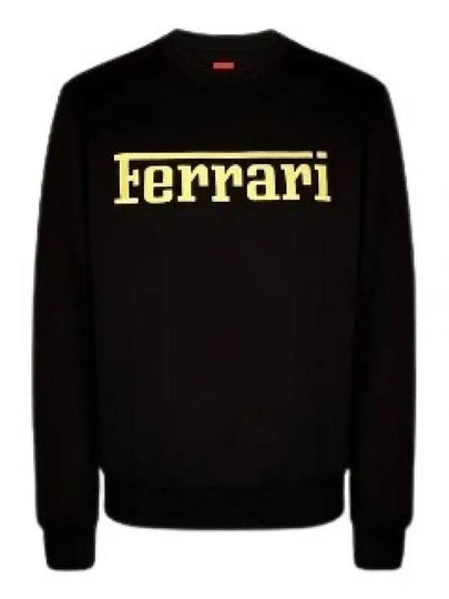 46953 01 Logo Crew Neck Sweatshirt Black - FERRARI - BALAAN 2