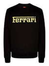 46953 01 Logo Crew Neck Sweatshirt Black - FERRARI - BALAAN 2