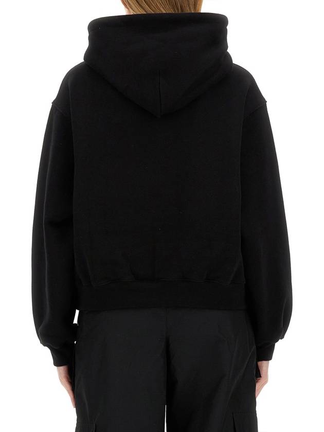 Logo Print Hoodie Black - ALEXANDER WANG - BALAAN 6