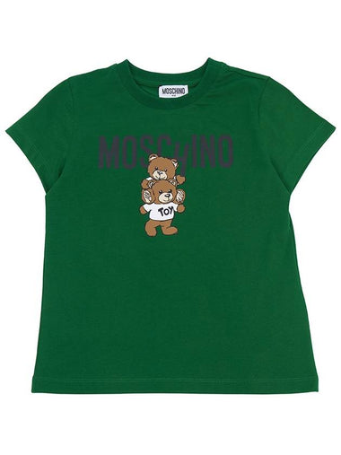 Kids short sleeved t shirt HVM04K LAA01 30139 Adults can wear - MOSCHINO - BALAAN 1