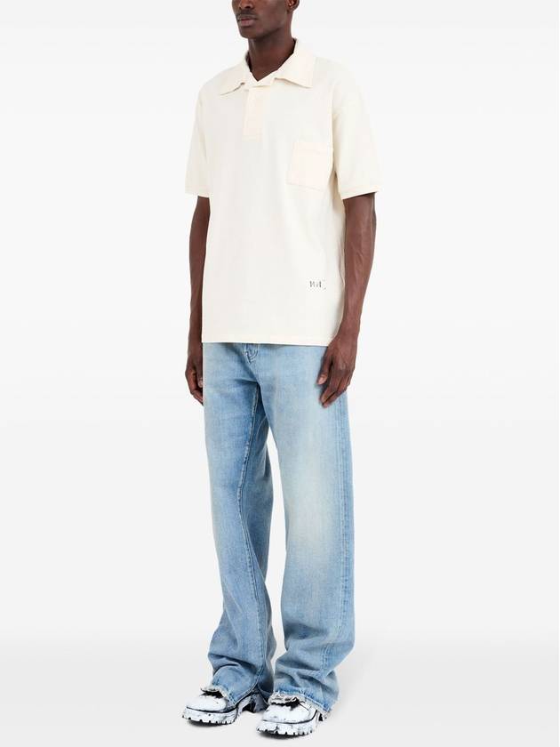 logo-print polo shirt - MAISON MARGIELA - BALAAN 6