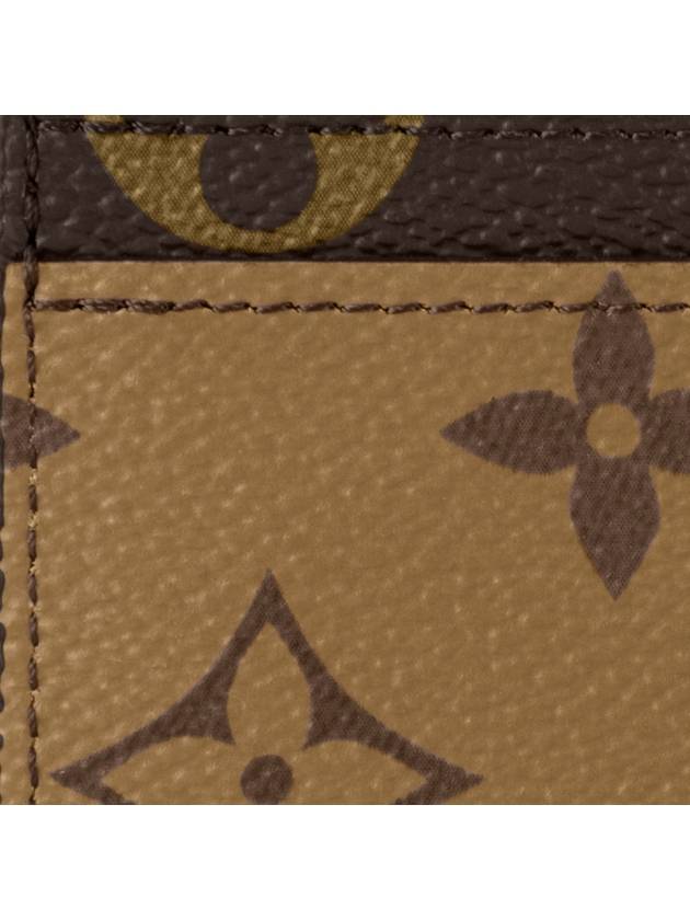 Monogram Reverse Canvas Card Wallet Brown - LOUIS VUITTON - BALAAN 3