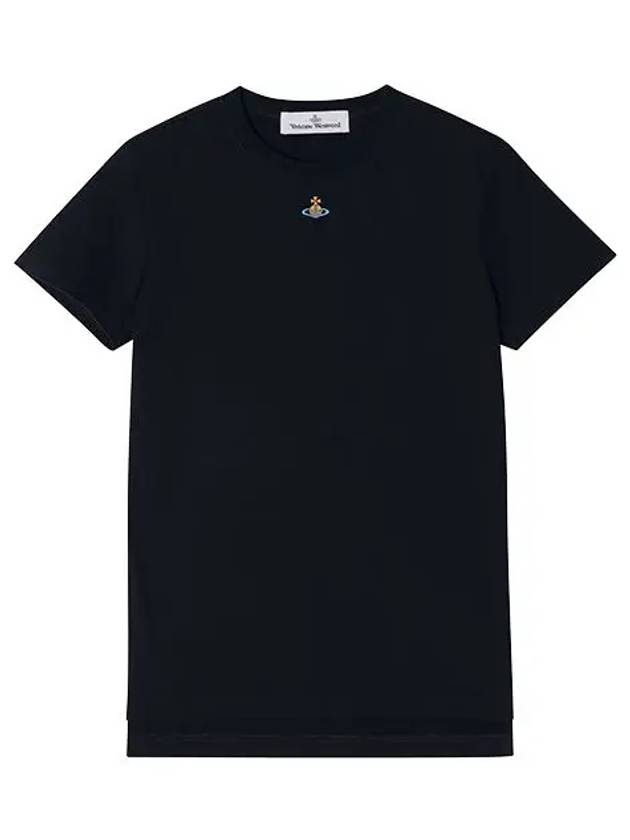 Embroided ORB Peru Short Sleeve T-Shirt Navy - VIVIENNE WESTWOOD - BALAAN 4