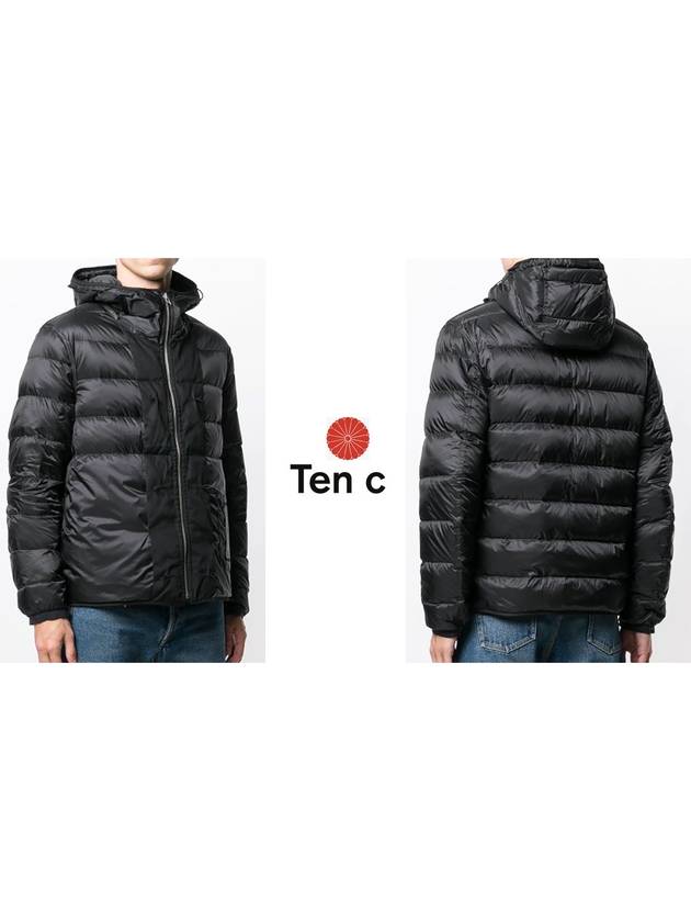 Reversible Hooded Padding Jacket Black - TEN C - BALAAN 7