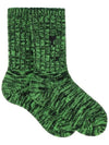 Black Heart Socks Green - AMI - BALAAN.