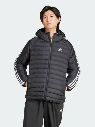 Synthetic Hooded Jacket Men s Original Black White IZ1842 740295 - ADIDAS - BALAAN 1