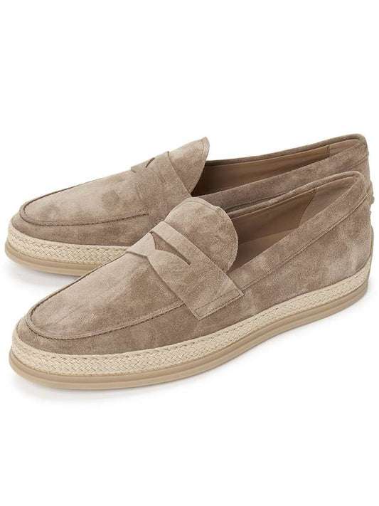 Flat Suede Loafers Beige - TOD'S - BALAAN 2