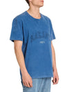 Honore Logo Cotton Short Sleeve T-Shirt Blue - ISABEL MARANT - BALAAN 5