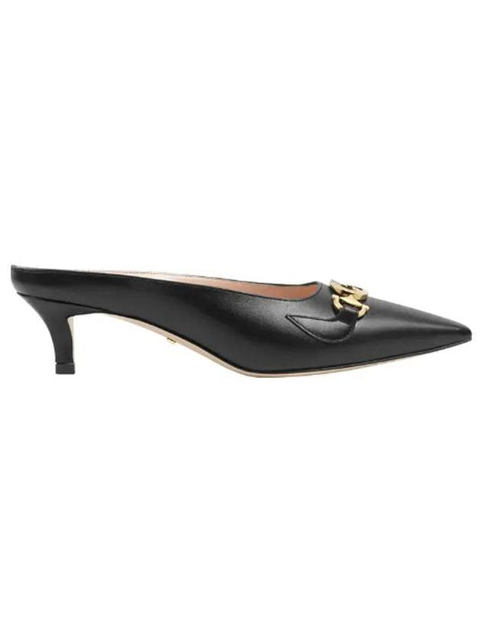 Women's Zumi Leather Mule Black - GUCCI - BALAAN 1