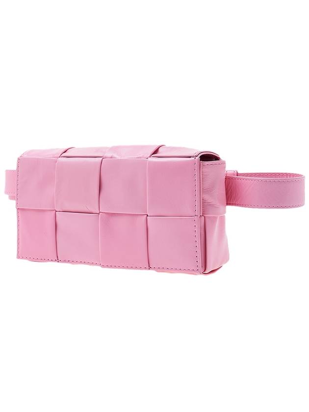 Intrecciato Cassette Mini Belt Bag Pink - BOTTEGA VENETA - BALAAN 3