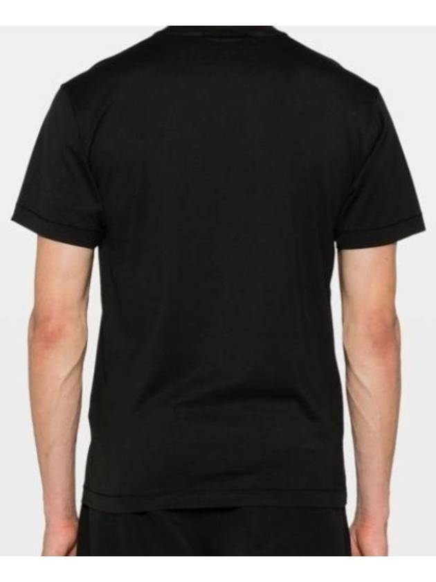 Logo Patch Short Sleeve T-Shirt Black - STONE ISLAND - BALAAN 4